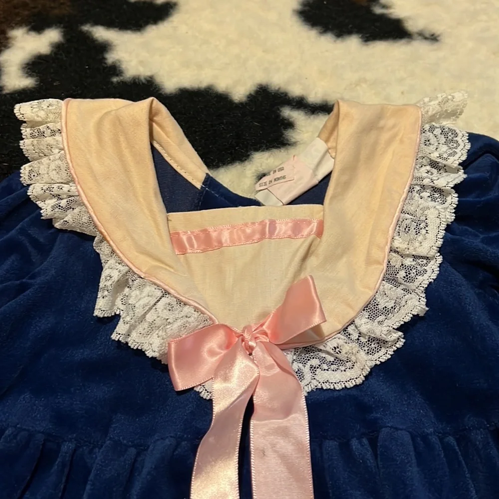Fancy Pants blue velvet onesie size 24 months